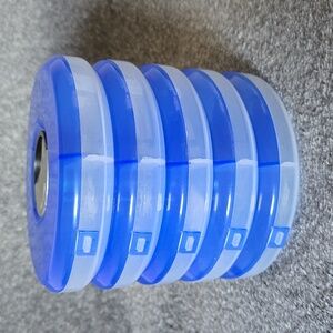 Blue and Clear Storage Containers